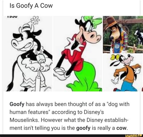 what animal is goofy from disney|was goofy originally a cow.